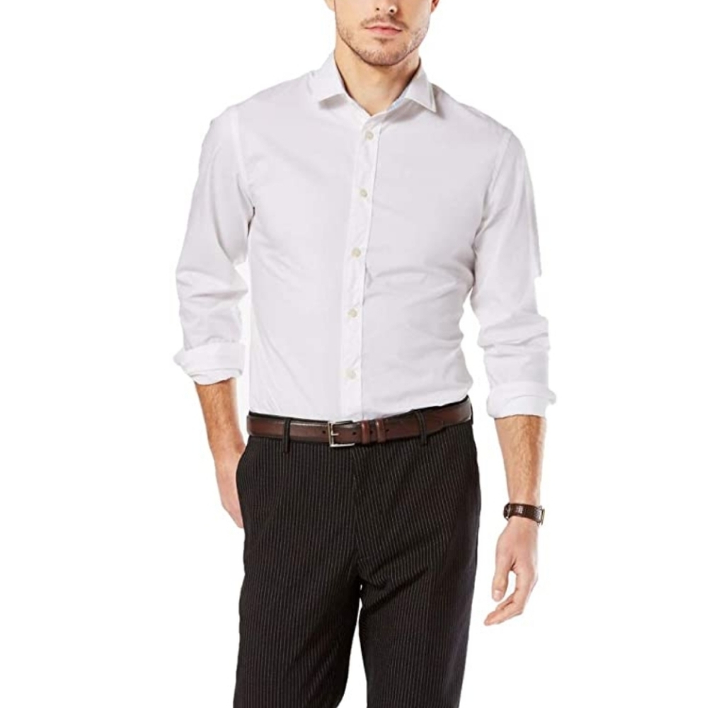 Dockers Men's Long Sleeve Button Up Perfect Shirt